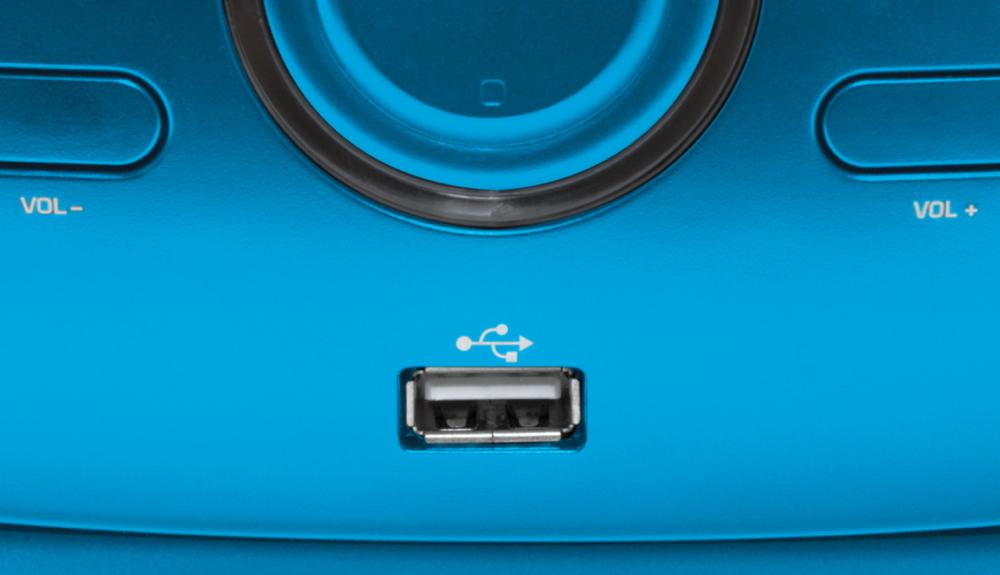 Bigben tragbarer CD Player CD61 blau USB MP3 FM Radio AUX-IN AU379310