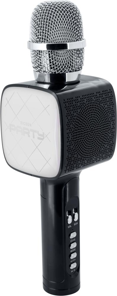 Bigben Bluetooth portabler Lautsprecher Party Mic Mikrofon Licht LED schwarz AU387087