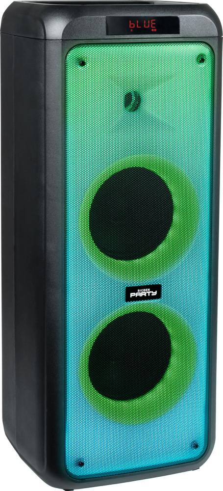 Bigben Bluetooth portabler Lautsprecher Party Box XL Disco Licht 2 Mikrofone AU387223