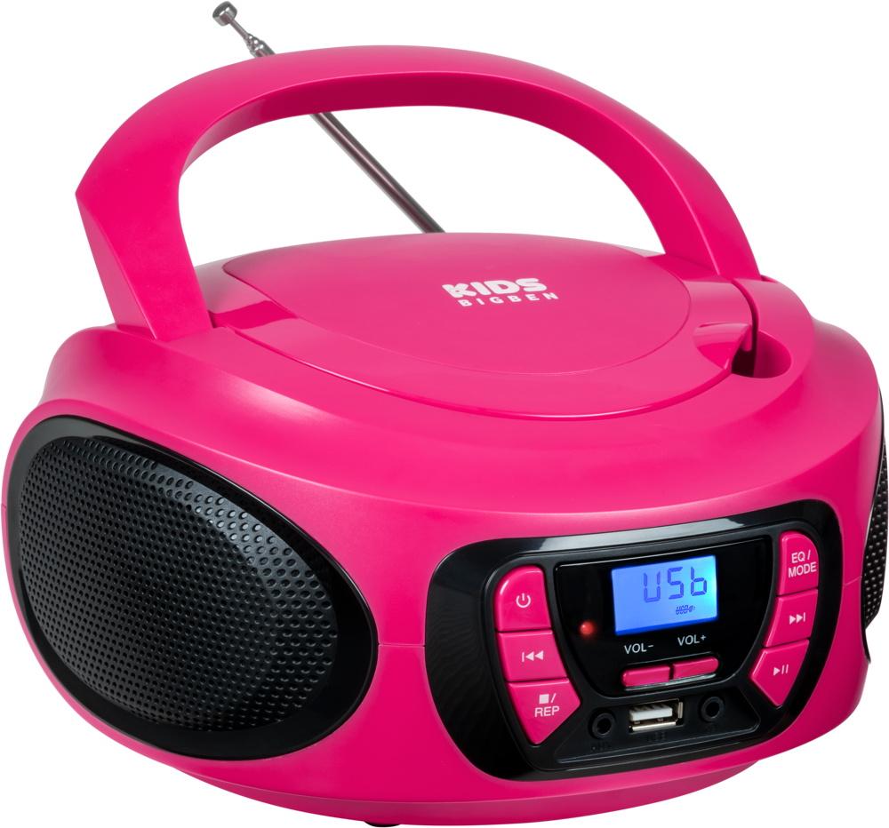 Bigben tragbarer CD Player CD62 pink Bluetooth USB MP3 FM Radio AU387292