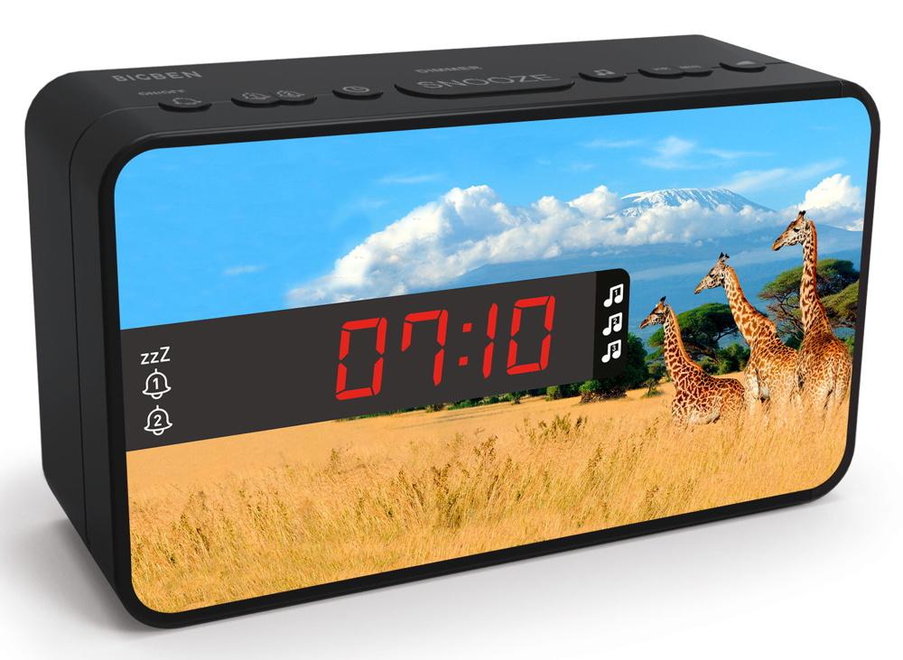 Bigben Kids Wecker RR16 Safari dimmbares Display inkl. 3 Frontblenden AU387360