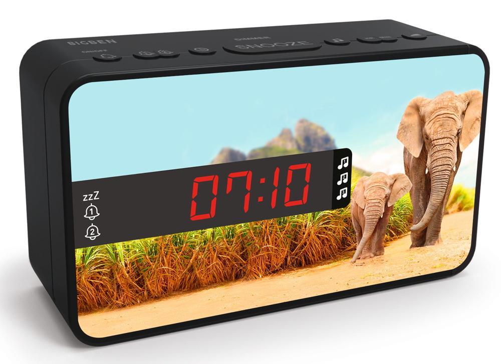 Bigben Kids Wecker RR16 Safari dimmbares Display inkl. 3 Frontblenden AU387360