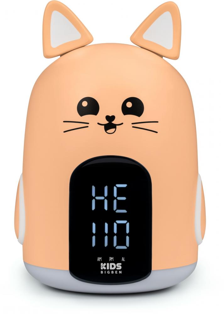 Bigben Kids Wecker und Nachtlicht HELLO Cat dimmbares Display AU387827