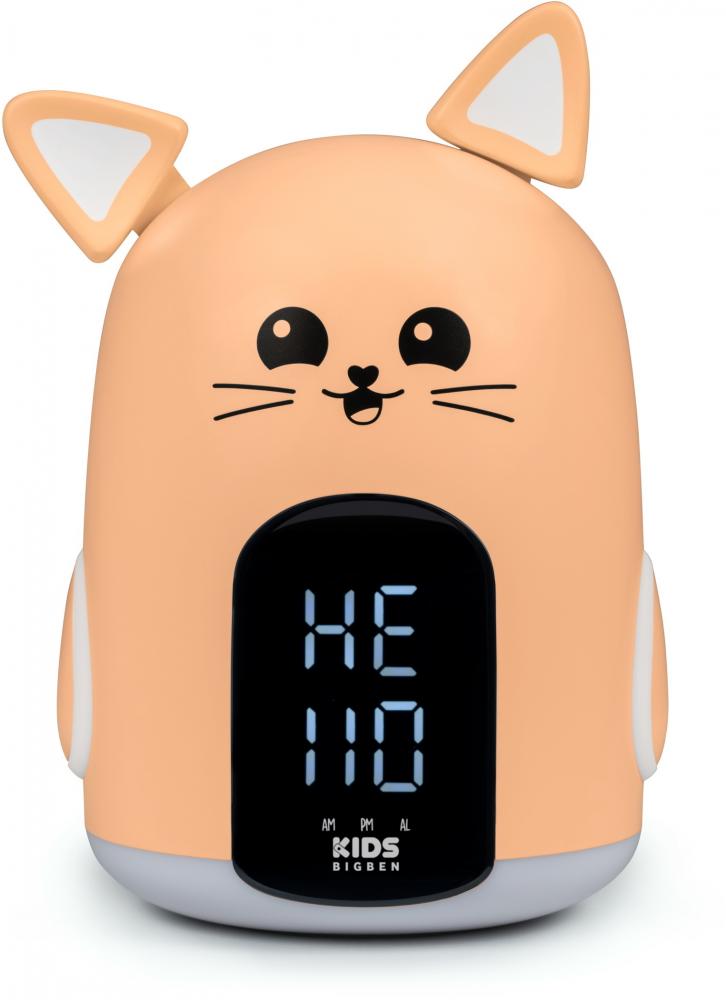 Bigben Kids Wecker und Nachtlicht HELLO Cat dimmbares Display AU387827