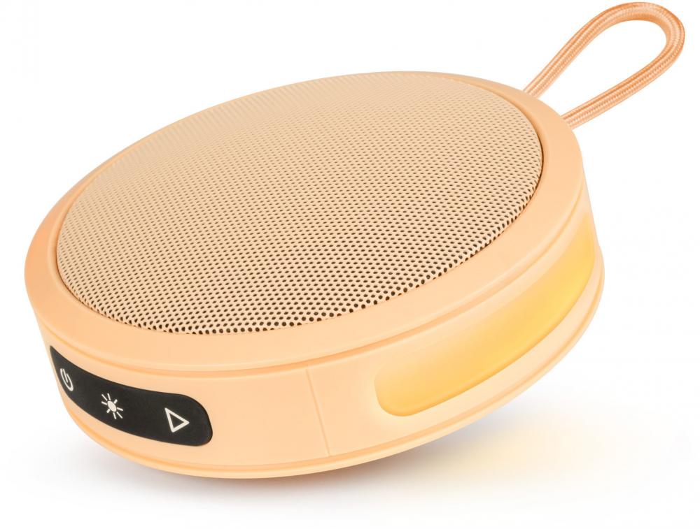 Bigben Bluetooth portabler Lautsprecher Party Nano pastel orange Disco Licht AU388220