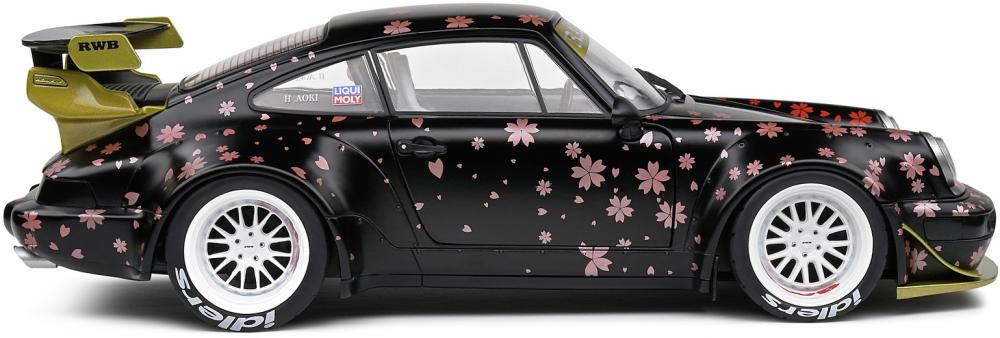 Solido Modellauto Maßstab 1:18 Porsche RWB schwarz AOKI Version 2021 S1807507