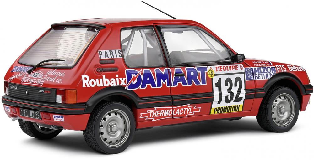 Solido Modellauto Maßstab 1:18 Peugeot 205 GTI, 1,6L #132 rot 1986 S1801717