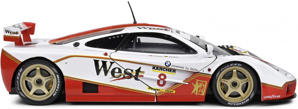 Solido Modellauto Maßstab 1:18 McLaren F1 GTR BPR GT #8 weiß 1995 S1804107