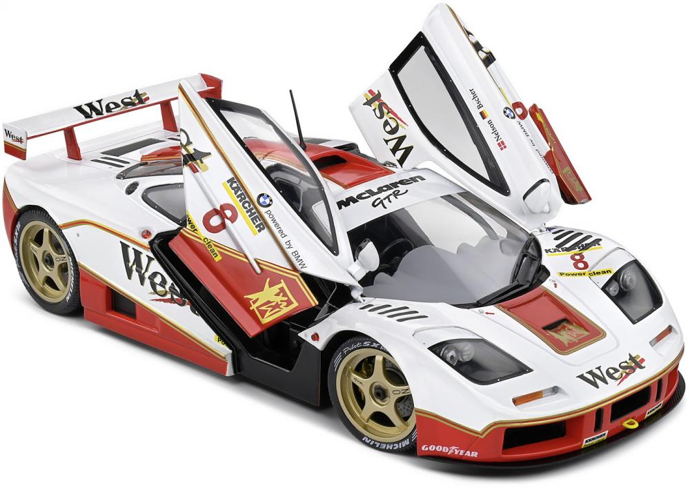 Solido Modellauto Maßstab 1:18 McLaren F1 GTR BPR GT #8 weiß 1995 S1804107