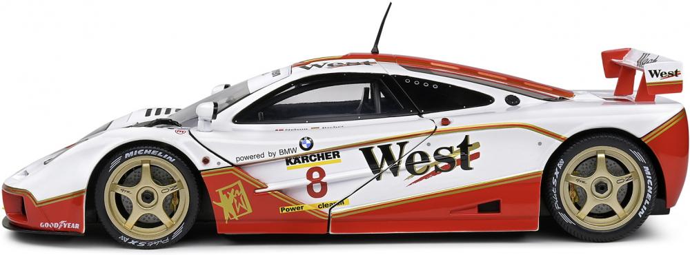 Solido Modellauto Maßstab 1:18 McLaren F1 GTR BPR GT #8 weiß 1995 S1804107