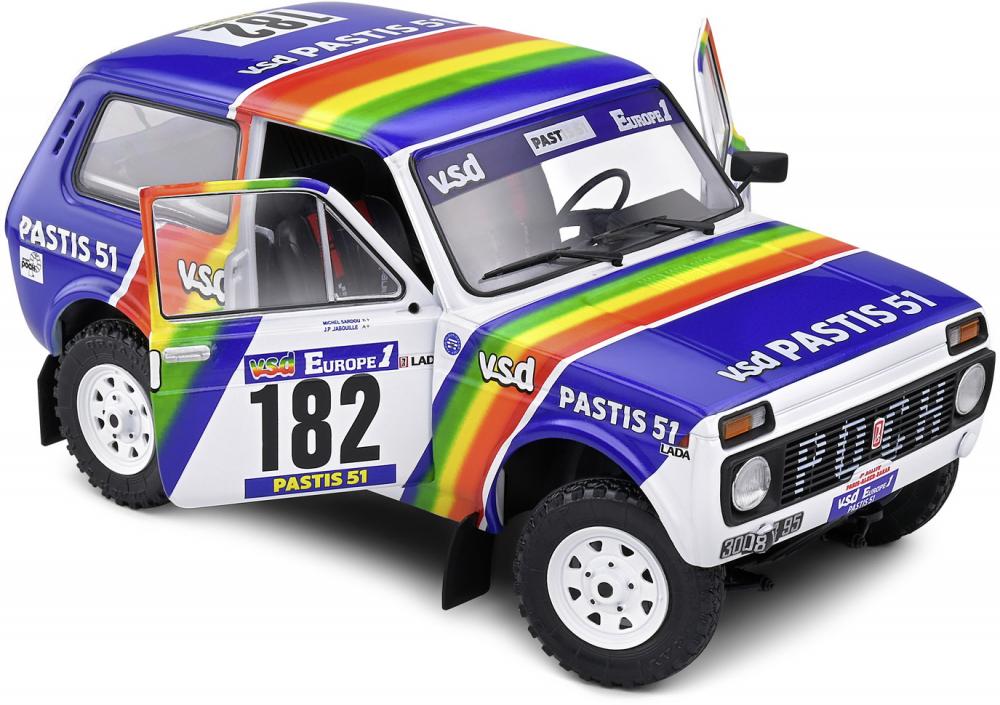 Solido Modellauto Maßstab 1:18 Lada Niva Paris-Dakar #182 1984 weiß S1807305