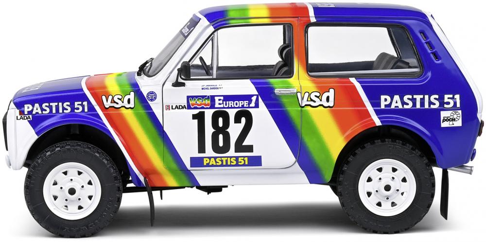 Solido Modellauto Maßstab 1:18 Lada Niva Paris-Dakar #182 1984 weiß S1807305