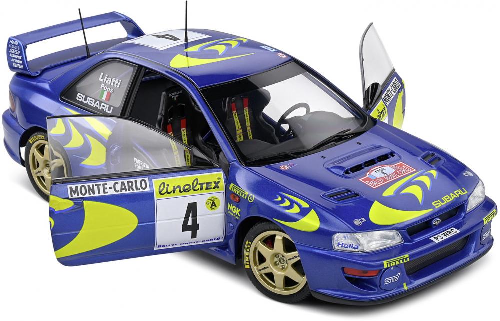 Solido Modellauto Maßstab 1:18 Subaru Impreza 22B #4 blau 1997 S1807405