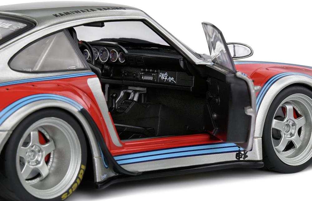 Solido Modellauto Maßstab 1:18 Porsche RWB Bodykit Martini grau 2020 S1808502