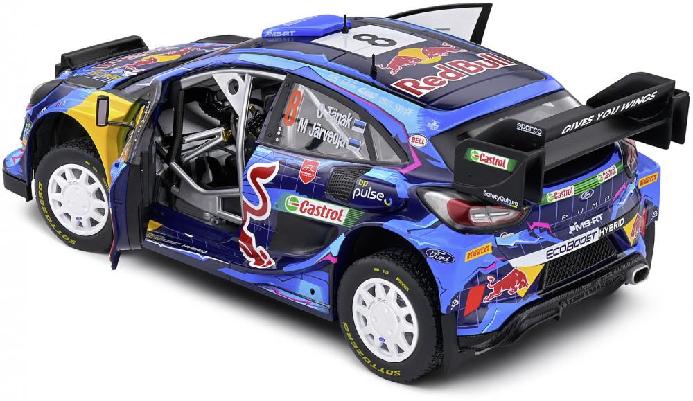 Solido Modellauto Maßstab 1:18 Ford Puma Rally1 Hybrid #8 blau 2023 S1809503