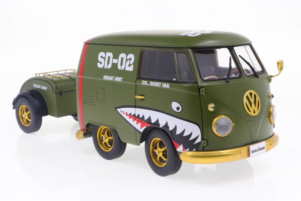 Solido Modellauto Maßstab 1:18 VW Volkswagen Kool Kombi Army Fighter 2023 S1810901