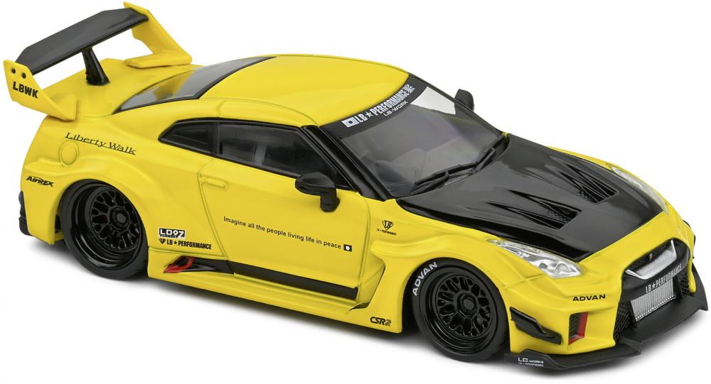 Solido Modellauto Maßstab 1:43 Nissan GTR35 LBWK Silhouette gelb 2019 S4311206