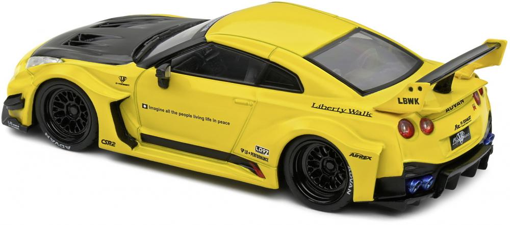 Solido Modellauto Maßstab 1:43 Nissan GTR35 LBWK Silhouette gelb 2019 S4311206