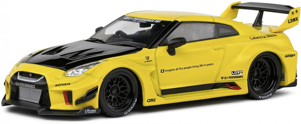 Solido Modellauto Maßstab 1:43 Nissan GTR35 LBWK Silhouette gelb 2019 S4311206