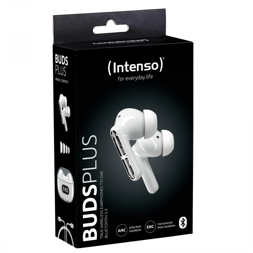 Intenso True Wireless Kopfhörer T312AE Bluetooth Buds Plus mit Akku weiß