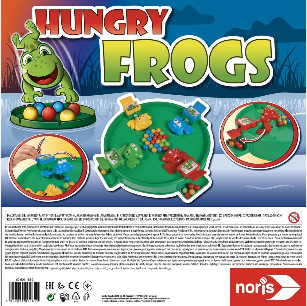 Noris Kinderspiel Aktionsspiel Hungry Frogs 606061859