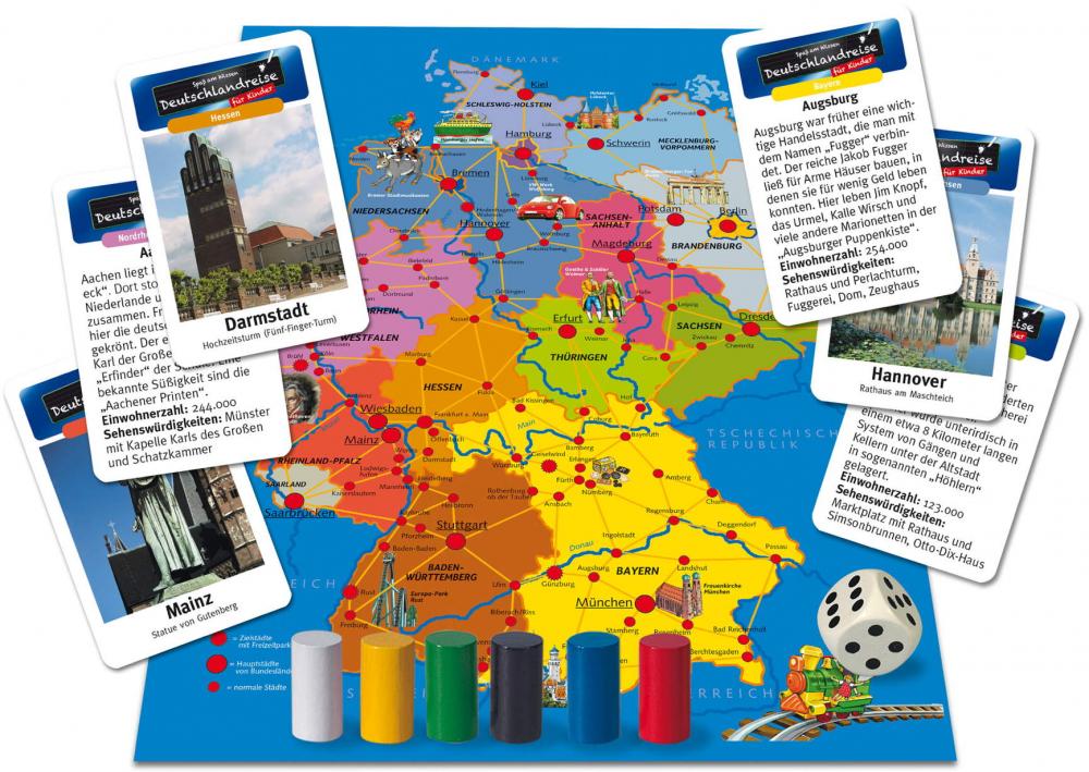 Noris Kinderspiel Quizspiel Deutschlandreise für Kinder 606071907