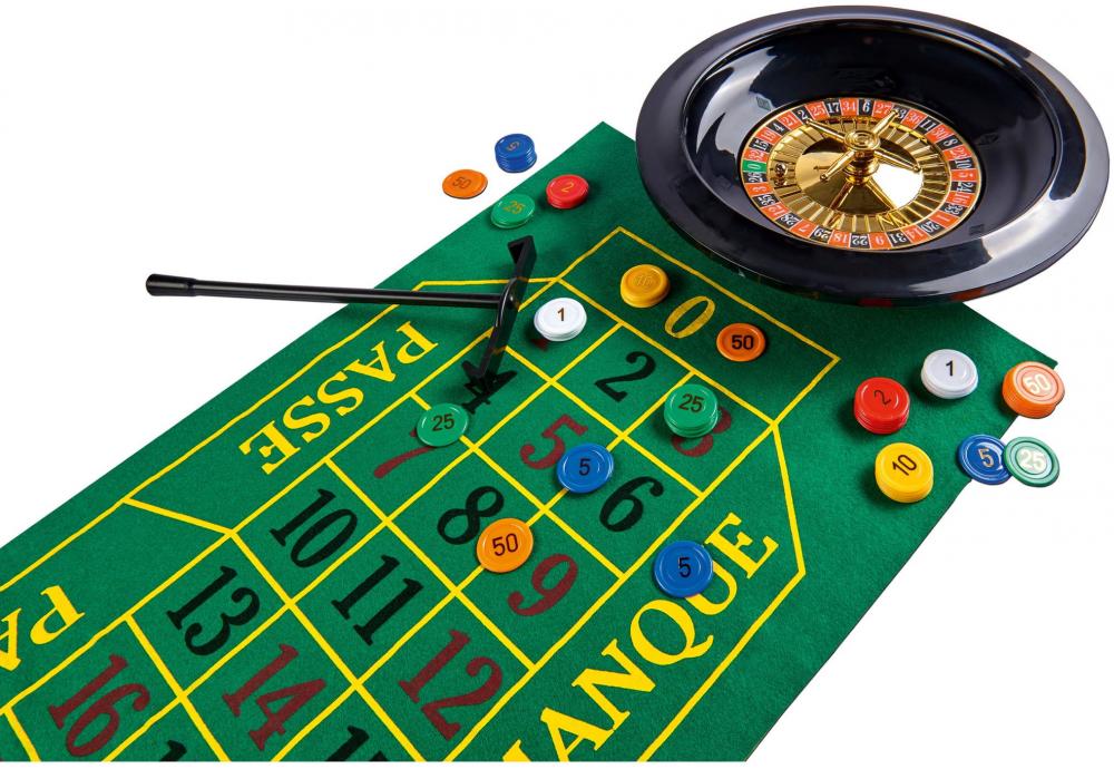 Noris Familienspiel Partyspiel Deluxe Set - Roulette 25cm 606102025