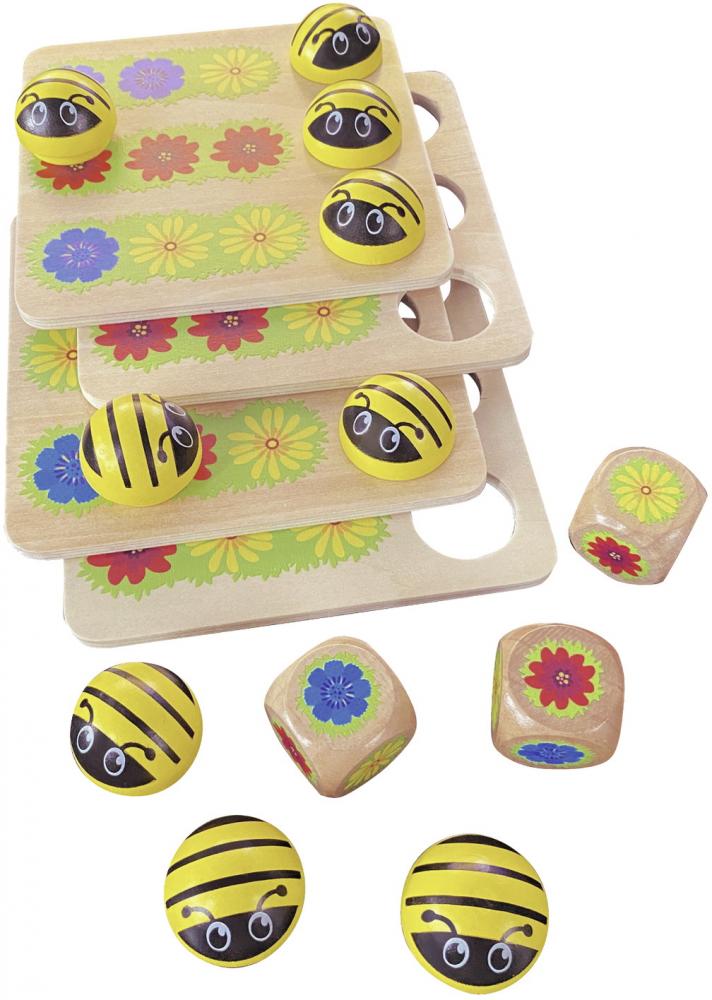 Noris Kinderspiel Würfelspiel Bee Yatzy Würfelspaß Blüten und Bienen 606012088