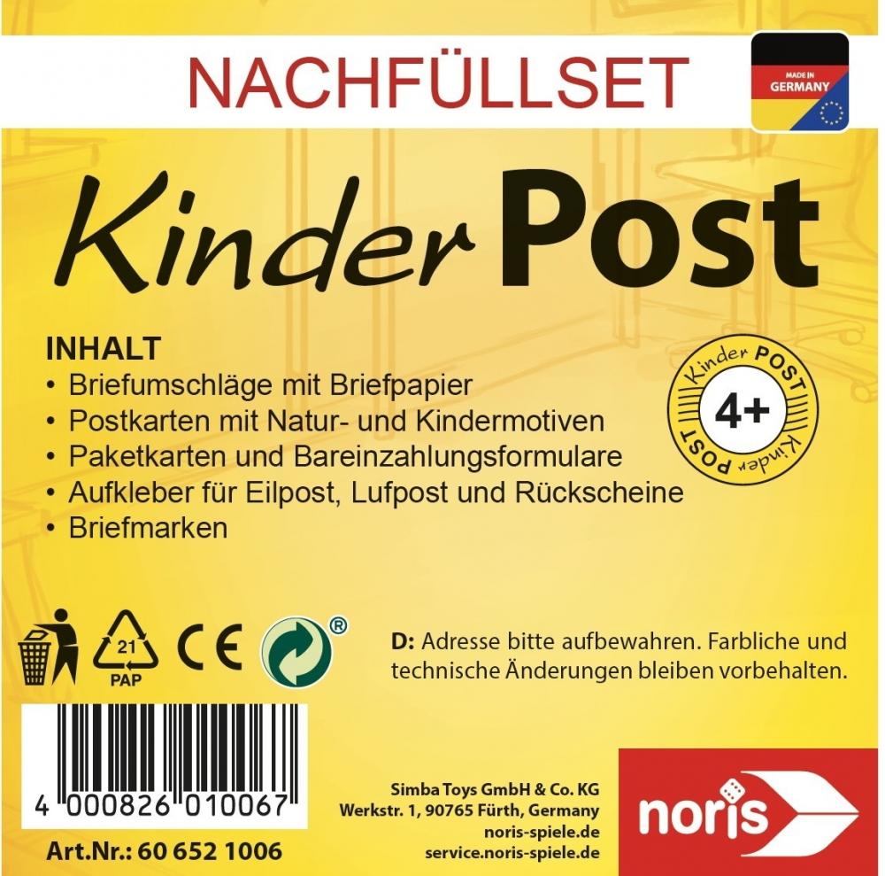 Noris Kinderspiel Lernspiele Kinderpostzubehör Erweiterung 606521006