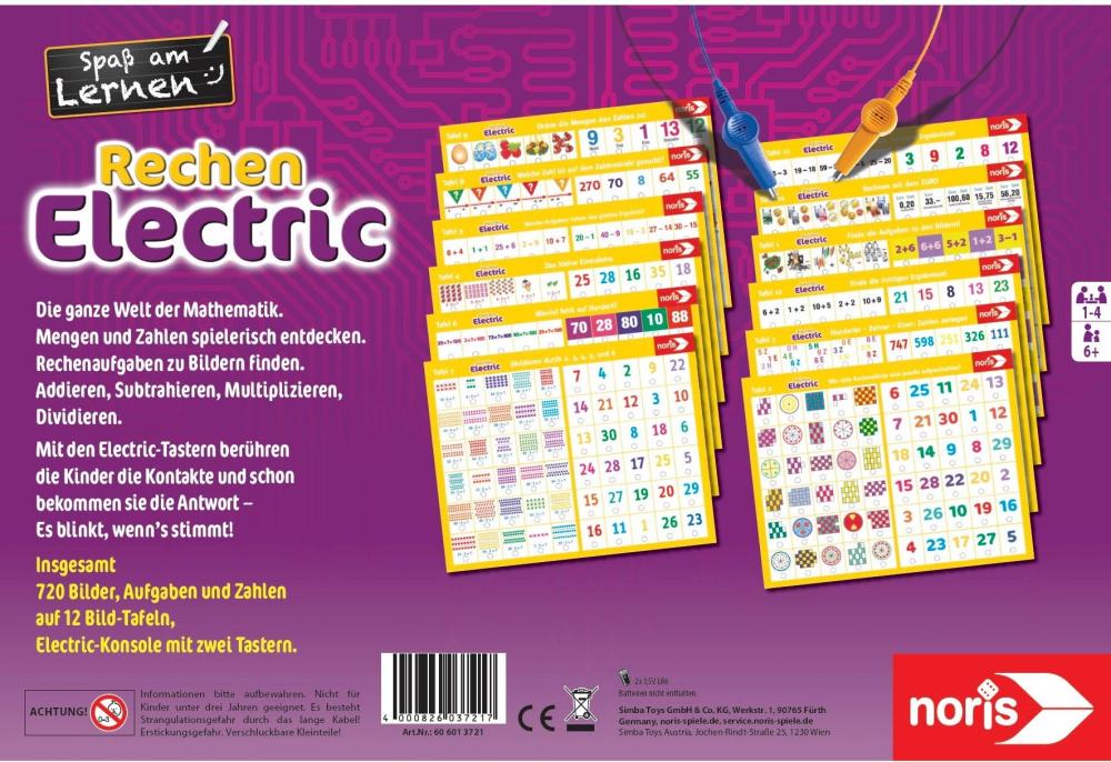 Noris Kinderspiel Lernspiele Rechen Electric 606013721