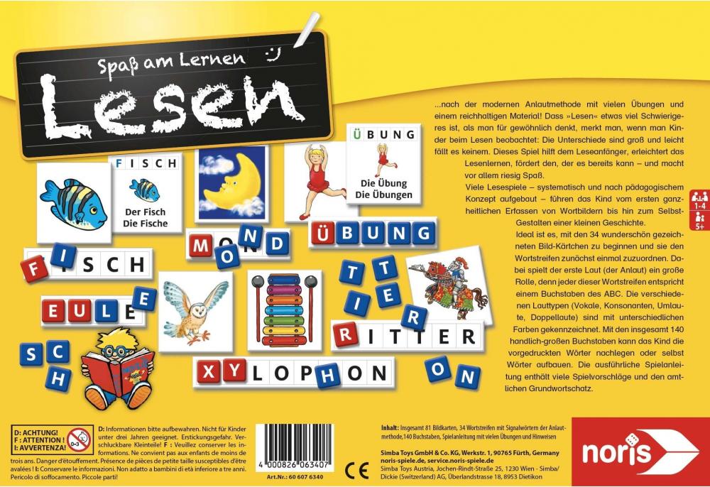 Noris Kinderspiel Lernspiele Lesen 606076340