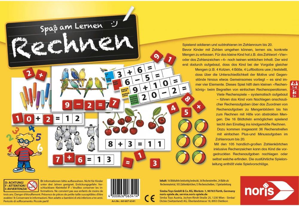 Noris Kinderspiel Lernspiele Rechnen 606076341