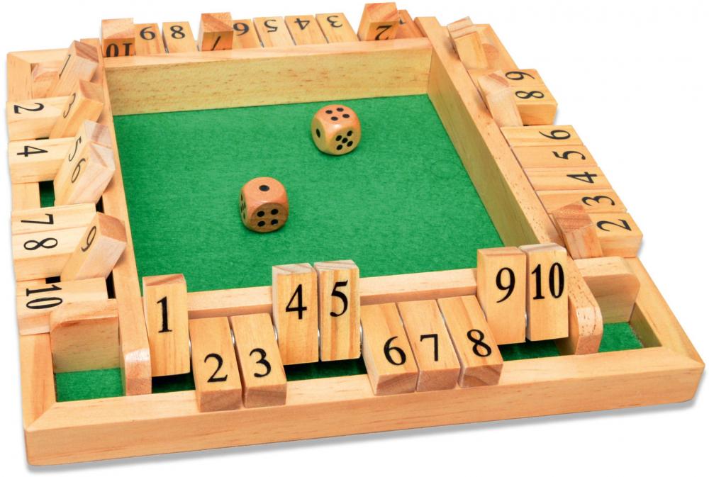 Noris Familienspiel Strategiespiel Deluxe Shut the Box 606108013