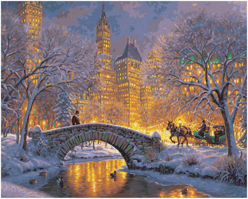 Schipper Malen nach Zahlen Master Class Premium 40x50cm Stille Nacht im Central Park 609130874