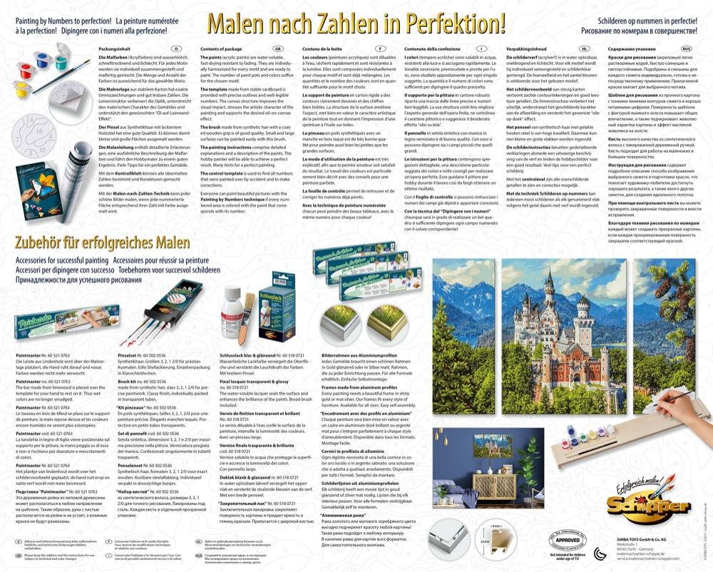 Schipper Malen nach Zahlen Master Class Triptychon 50x80cm Schloss Neuschwanstein 609260837