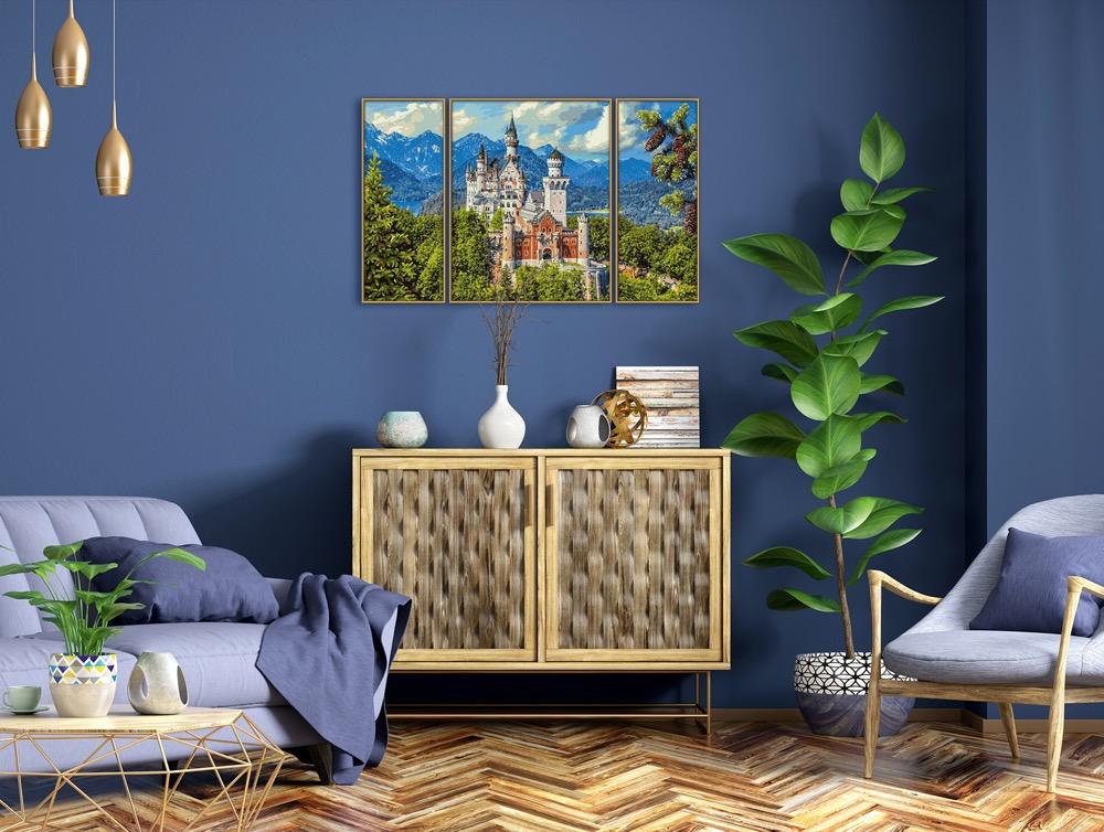 Schipper Malen nach Zahlen Master Class Triptychon 50x80cm Schloss Neuschwanstein 609260837