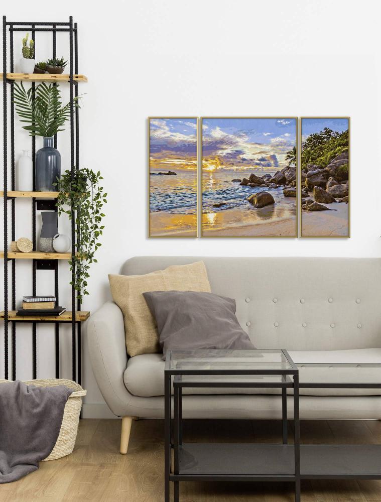 Schipper Malen nach Zahlen Master Class Triptychon 50x80cm Abendstimmung im Paradies 609260906