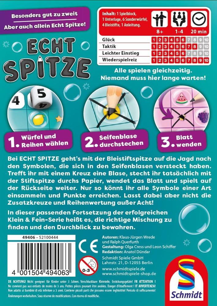 Schmidt Spiele Familienspiel Würfelspiel Echt Spitze 49406