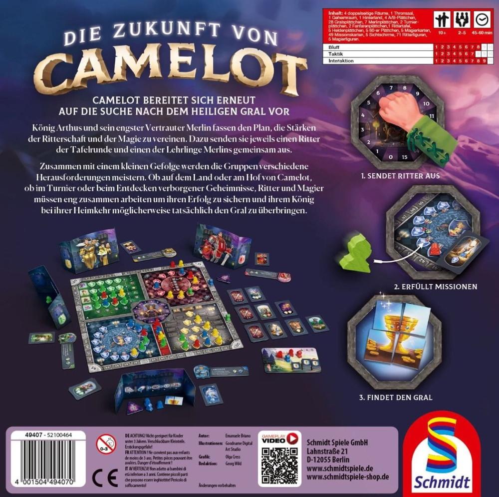 Schmidt Spiele Familienspiel Taktisches Bluffspiel Die Zukunft von Camelot 49407