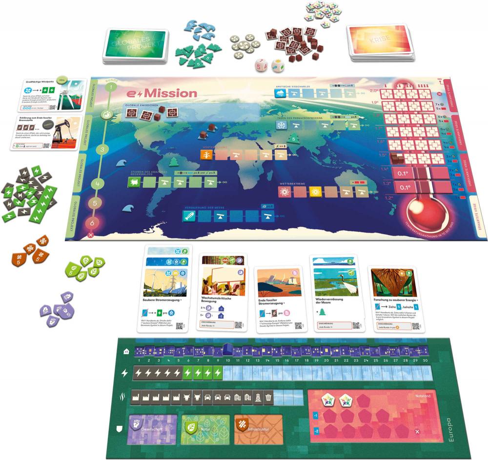 Schmidt Spiele Familienspiel kooperatives Kennerspiel E-Mission 49444