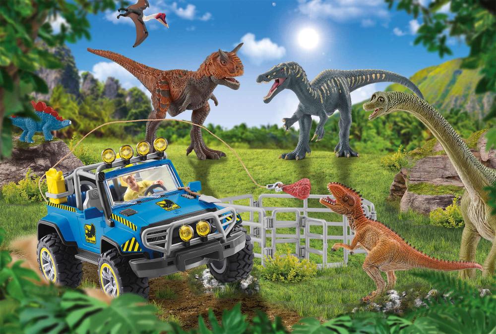 60 Teile Schmidt Spiele Kinder Puzzle Schleich Dinosaurs Urzeit-Giganten mit Figur 56461