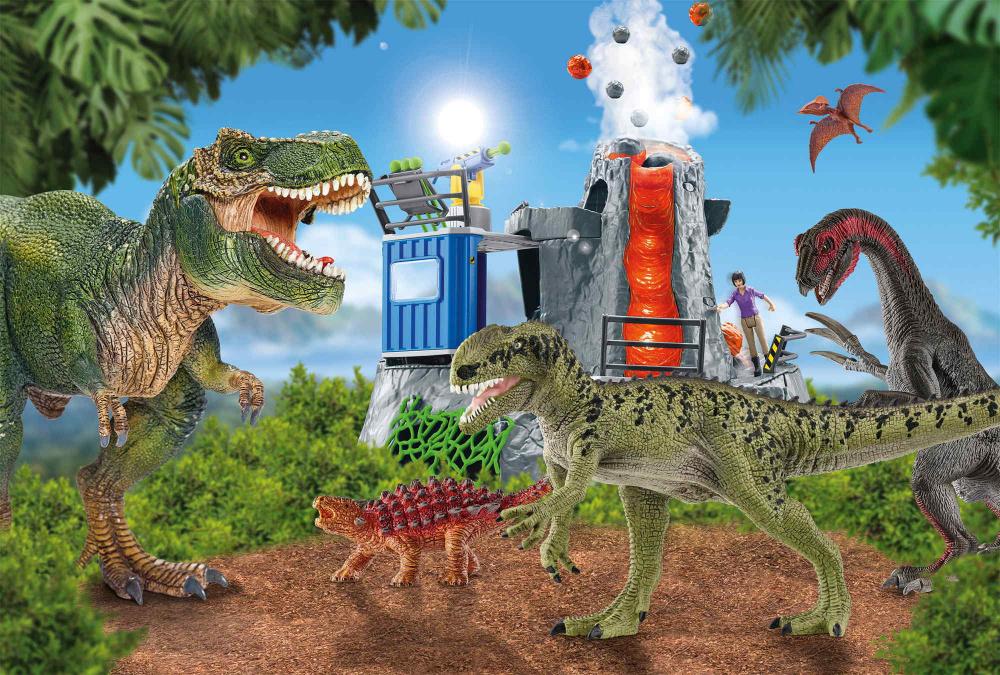 100 Teile Schmidt Spiele Kinder Puzzle Schleich Dinosaurs Dinosaurier der Urzeit mit Figur 56462