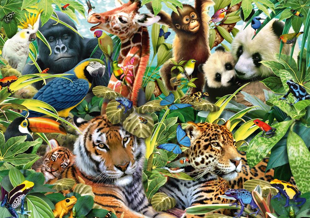 1500 Teile Schmidt Spiele Puzzle Kunterbunte Tierwelt 57385