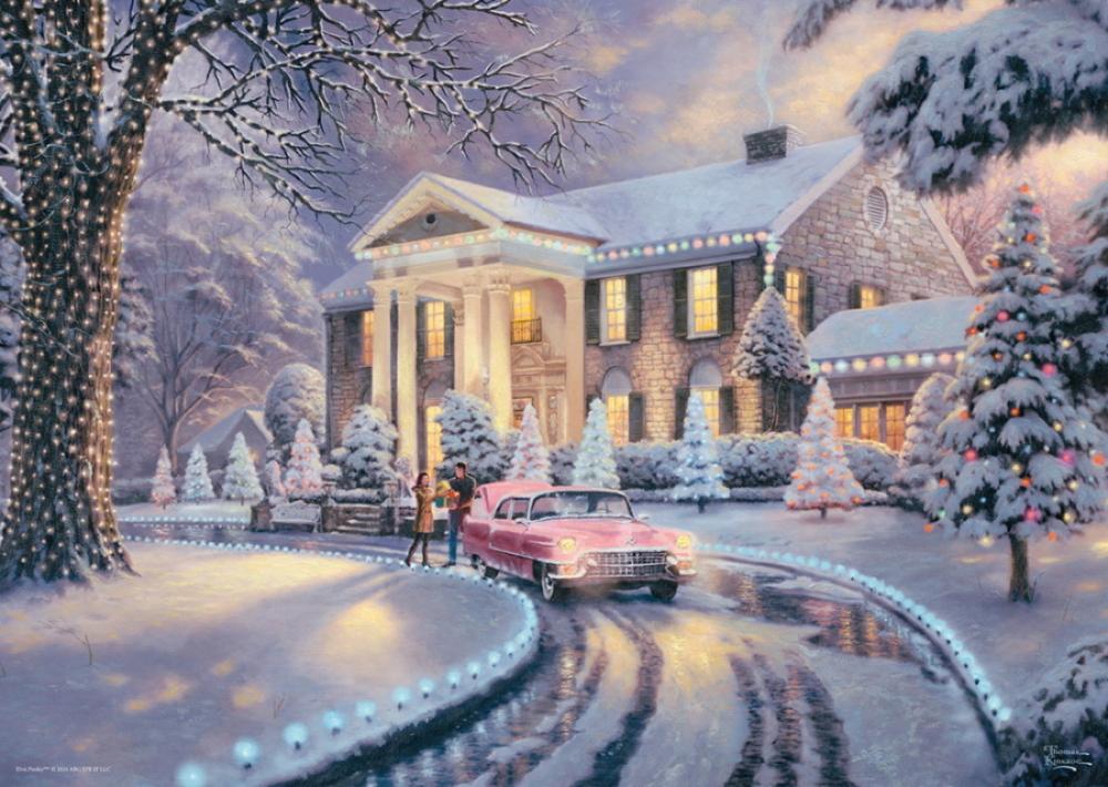 1000 Teile Schmidt Spiele Puzzle Thomas Kinkade Graceland Christmas 58781