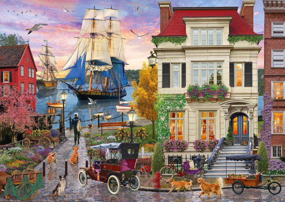 1000 Teile Schmidt Spiele Puzzle Schiff im Hafen 58989