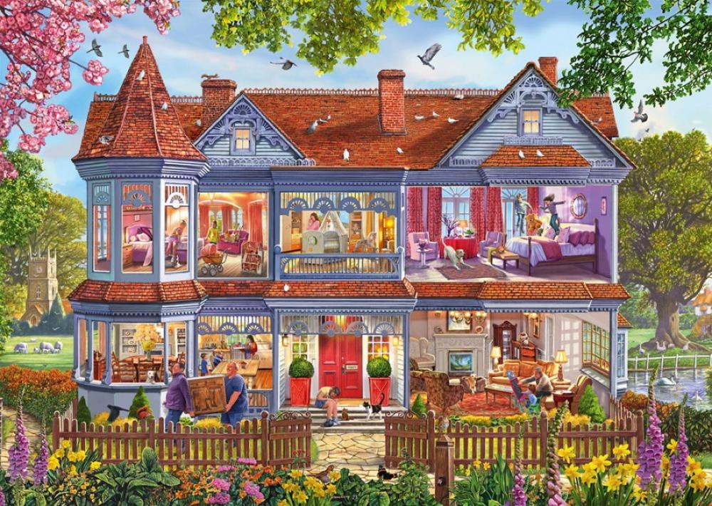 1000 Teile Schmidt Spiele Puzzle Haus im Frühling 59709