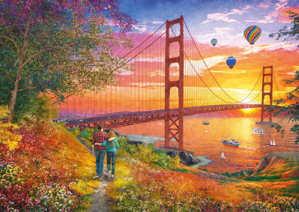 2000 Teile Schmidt Spiele Puzzle Spaziergang zur Golden Gate Bridge 59773