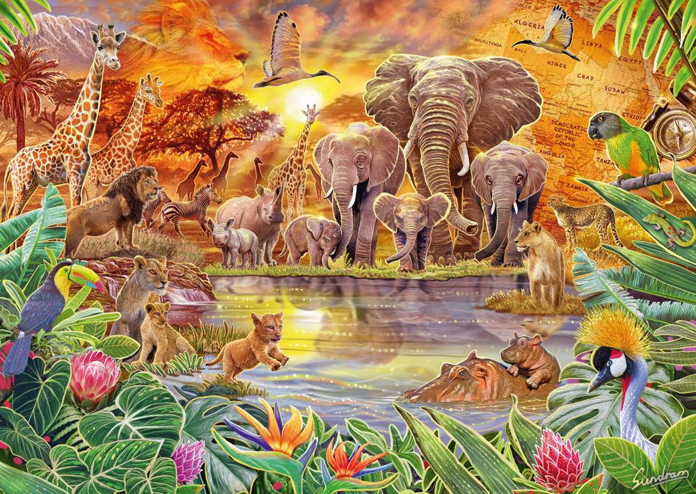 1000 Teile Schmidt Spiele Puzzle Steve Sundram Wildlife Afrikas Tiere 59982