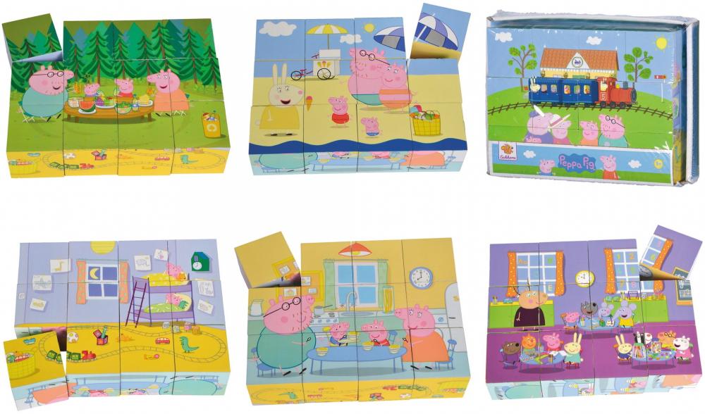 12 Teile Eichhorn Kinder Würfel Puzzle Holz Peppa Pig 109265708