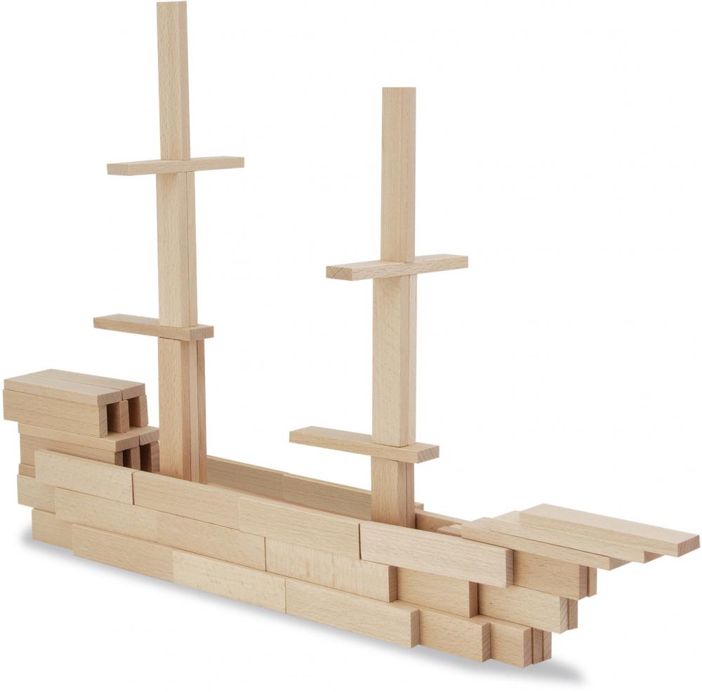 Eichhorn Kleinkindwelt Holzbaukasten 200 Steine mit Vorlagen 100001612